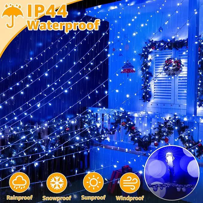 Ollny Christmas Lights Outdoor 800LED 262FT, Blue Plug in Fairy Lights with Remote, 8 Modes Waterproof Timers Dimmable LED String Lights for Indoor House Outside Bedroom Patio Balcony by GreenHaven Gardens