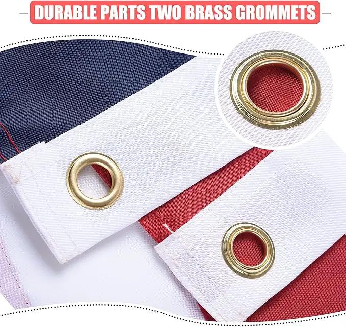 American Flag 5x8 Ft, USA US Flags Outdoor, Heavy Duty Durable, Embroidered Stars, Sewn Stripes and Brass Grommets by GreenHaven Gardens