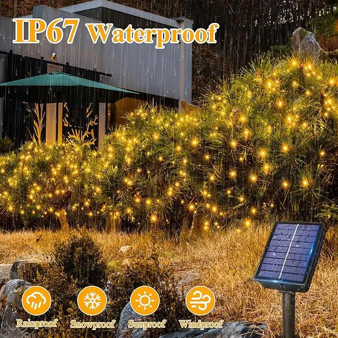 Ollny Solar String Lights Outdoor, 2 Pack Total 80FT 240LED Solar String Lights, 8 Modes IP67 Waterproof Fairy Lights for Outside Yard Garden Holiday Xmas Decorations, Warm White by GreenHaven Gardens