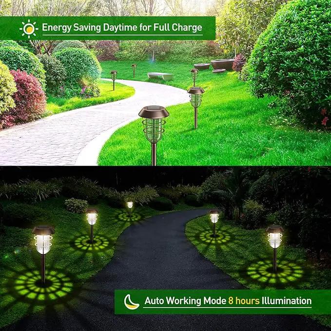 KOOPER Solar Pathway Lights Outdoor, Solar Lights Outdoor, 6 Pack Metal IP65 Waterproof Bright LED Solar Lights for Walkway Garden Yard Patio Decoration, White Light by GreenHaven Gardens
