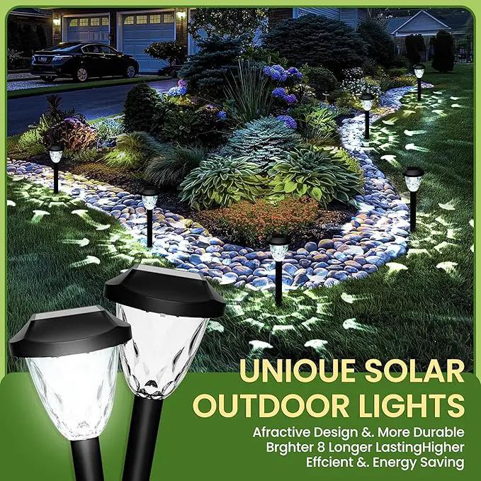 Solar Outdoor Lights Waterproof,Solar Pathway Lights Outdoor with Great Pattern, Auto On/Off Garden Decor for Outside Garden Walkway Driveway Pathway(12 Pack) by GreenHaven Gardens