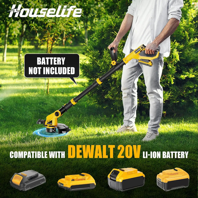 Cordless Hedge Trimmer+String Trimmer+Leaf Blower Combo Compatible with Dewalt 20v Max Battery(Tool Only), Cordless Weed Wacker & Shrub/Bush Trimmer & Electric Leaf Blowers for Lawn Care, Garden, Yard by GreenHaven Gardens