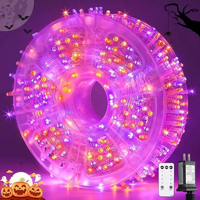 JMEXSUSS 400LED Halloween Lights with Remote,Orange and Purple Halloween Lights Waterproof,8 Modes Halloween String Lights Indoor Outdoor Plug in for Halloween Decorations by GreenHaven Gardens
