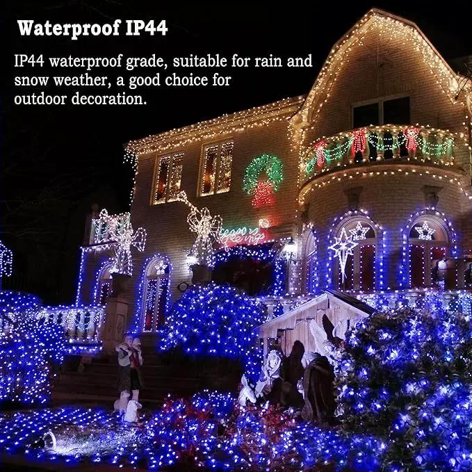 KNONEW 403ft 1000 LED String Lights Outdoor Christmas Light 8 Modes & Timer Fairy Lighting Plug in Waterproof for Xmas Yard Tree Wedding Party Holiday Decorations (Blue) by GreenHaven Gardens