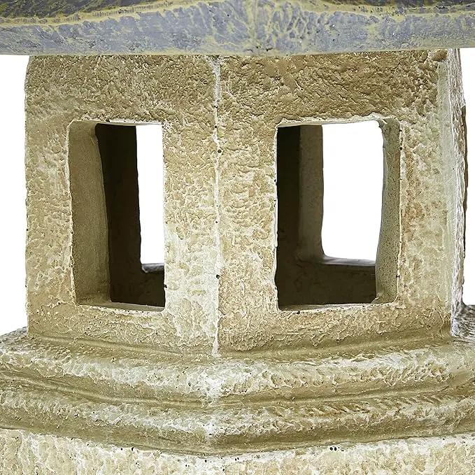 Design toscano ng29870 asian decor pagoda lantern indoor/outdoor statue, 11 inches wide, 11 inches deep, 17 inches high, handcast polyresin, two tone stone finish by GreenHaven Gardens