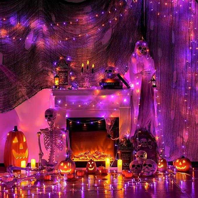 JMEXSUSS 400LED Halloween Lights with Remote,Orange and Purple Halloween Lights Waterproof,8 Modes Halloween String Lights Indoor Outdoor Plug in for Halloween Decorations by GreenHaven Gardens