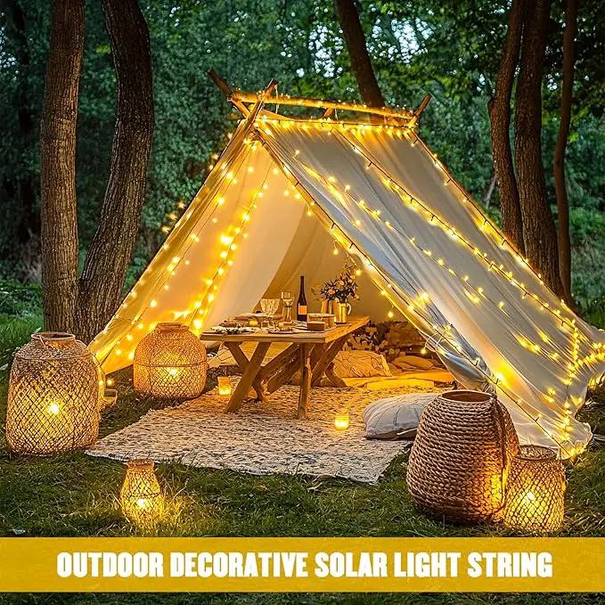 JMEXSUSS 2 Pack Solar String Lights Outdoor Waterproof, Each 33 FT 100 LED Solar Tree Lights Outdoor for Outside Tree Christmas Garden Patio Decor（Warm White） by GreenHaven Gardens
