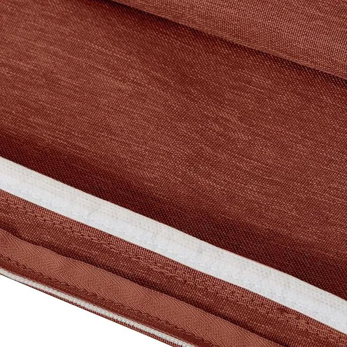Classic Accessories Montlake Water-Resistant 21 x 22 x 4 Inch Patio Lounge Back Cushion, Heather Henna Red, Outdoor Loveseat Cushions by GreenHaven Gardens