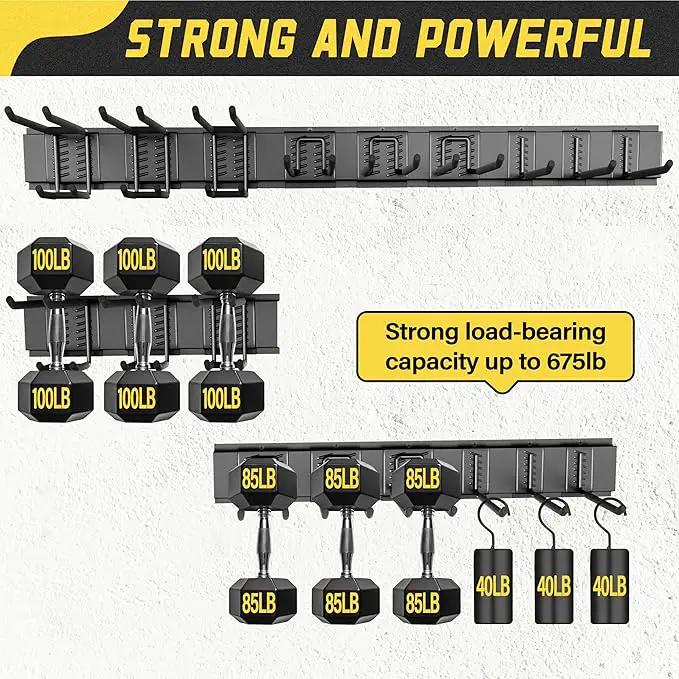 Garage Wall Organizer,15Pack Carries 675 lbs,Garden Tool Organizer 48in With Large Storage Space,Easy Assembly, Sturdy Design,for Efficient Tool Storage Garage Organization by GreenHaven Gardens
