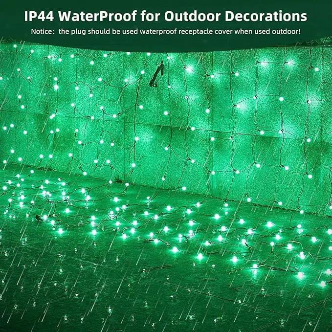 Led Net Lights Christmas Lights Outdoor Green Christmas Net Lighting with 121Led Mini Globe Lights 5ftx5ft, Outdoor Indoor Fairy Mesh Net Lights for Christmas Trees, Bushes, Shrubs Decorations by GreenHaven Gardens