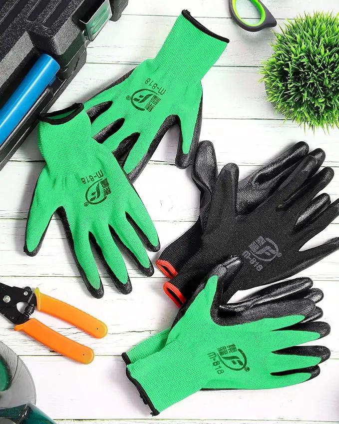 Nuogo 48 Pairs Gardening Gloves for Men Women Rubber Coated Safety Work Gloves Bulk for Gardening Construction Work by GreenHaven Gardens