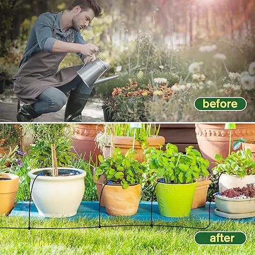 NFESOLAR Solar Drip Irrigation System Outdoor with 2200mAh Battery Backup, 6 Timing Modes, Supported 15 Pots Plants, Solar Watering System for Garden Green House by GreenHaven Gardens