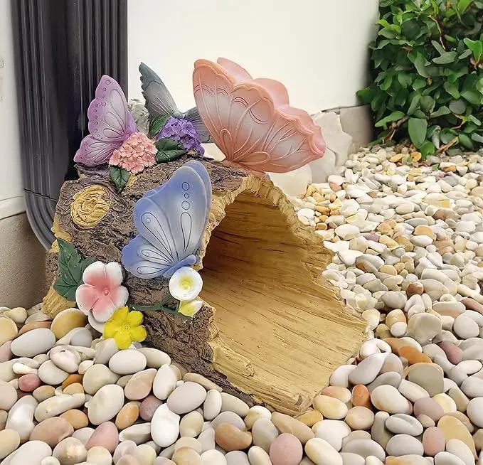 Butterfly Statues Garden Decoration Gutter Downspout Extension Statues,Resin Statue Outdoor Decor,Animal Downspout Diverter,Decorative Gutter Extension,3"×3" Downspout Extender Diverter Splash Block by GreenHaven Gardens
