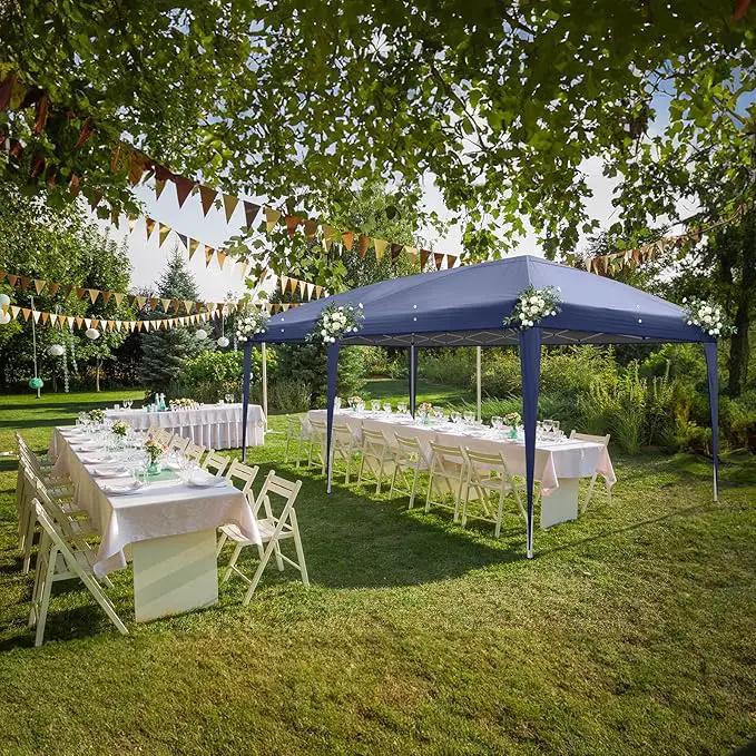 Outvita 10x20ft Pop Up Canopy Tent, Outdoor Instant Shelter Folding Canopy with Carry Bag for Commercial Events, Party, Backyard BBQ, Camping Blue by GreenHaven Gardens