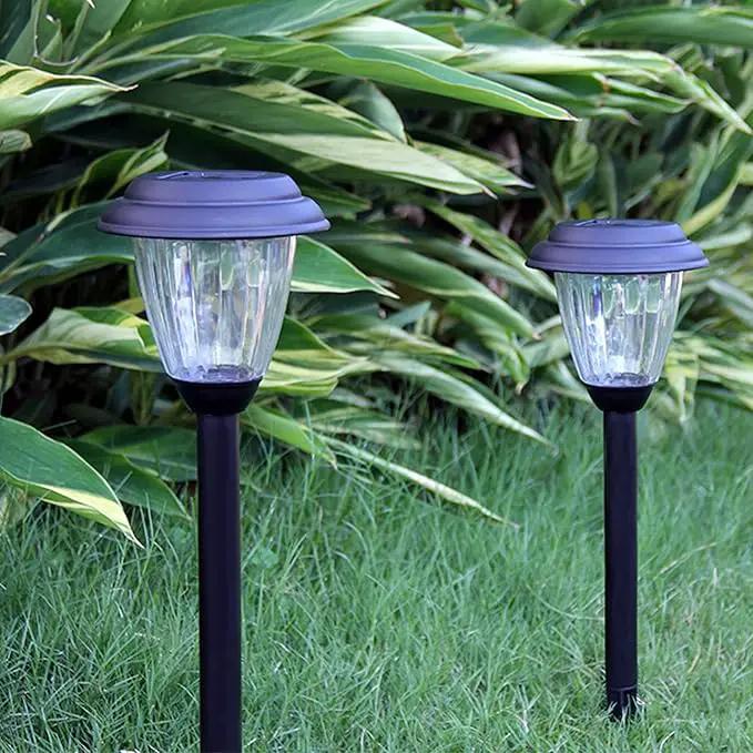Solar Outdoor Pathway Lights Matt Black Stainless Steel Painted LED Lights for Garden Landscape Path Yard Driveway (black-8pack) by GreenHaven Gardens