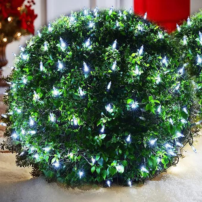 LED Christmas Net Lights for Bushes Outdoor,100 LED 5ftx5ft Waterproof 8 Modes Connectable Mesh Lights for Bushes,Garden,Yard,Trunk,Outdoor Christmas Decorations by GreenHaven Gardens