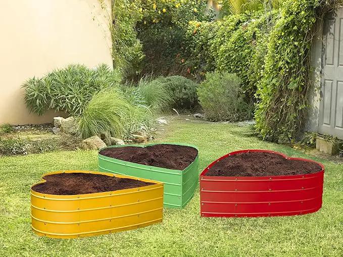 Galvanized Raised Garden Beds Outdoor // Planter Raised Beds for Gardening, Vegetables, Flowers // Large Metal Garden Box (Light Green) // Tool-Free Assembly by GreenHaven Gardens
