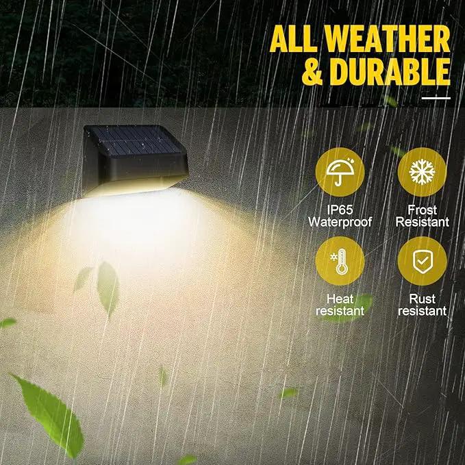 Brighter Solar Fence Lights,Solar Lights Outdoor Waterproof,Warm White and RGB 8 Colors,Dusk to Dawn Deck Light, Outdoor Lighting for Backyard/Railing/Wall/Step/Patio（12 Pack） by GreenHaven Gardens
