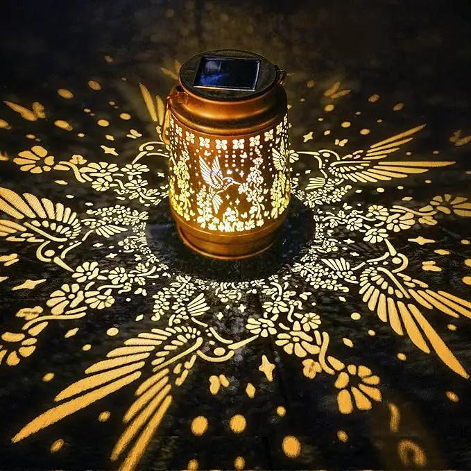 Outdoor Solar Waterproof Lantern Hummingbird Element Chandelier for Women mom Grandma Birthday Gift Memorial Gift Suitable for Balcony, Porch, Courtyard, Garden Decoration (Hummingbird) by GreenHaven Gardens