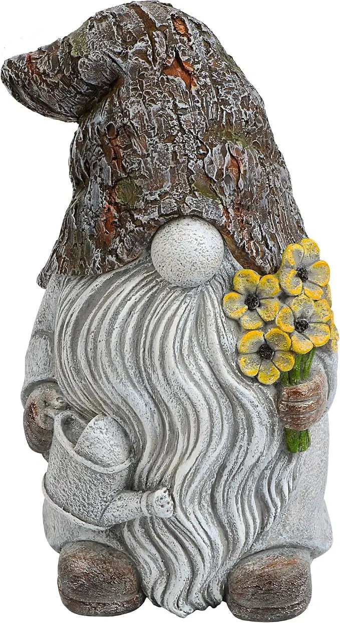 Mood Lab Garden Gnome - Key Hider Gnome Figurine - 9.25 Inch Lawn Statue - for Outdoor or House Decor by GreenHaven Gardens
