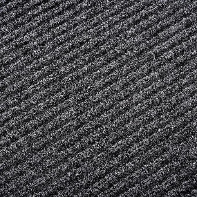 fani Heavy Duty Large Outdoor Indoor Entrance Black Doormat Waterproof Low Profile Entrance Rug Front Door Mat Patio Anti-Skid Rubber Back, 35x72 inch (Gray) by GreenHaven Gardens