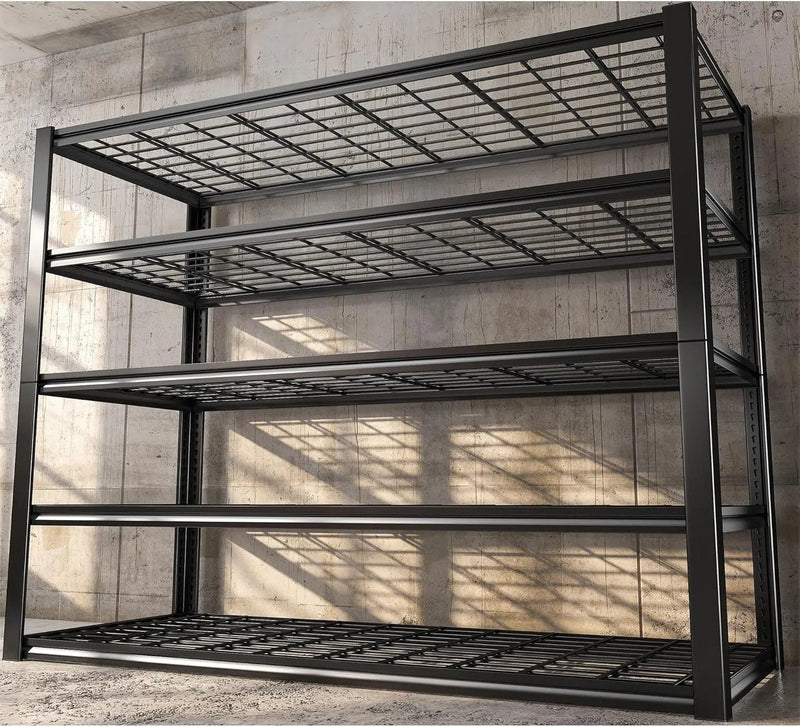 REIBII 48.2''W Garage Shelving Heavy Duty Metal Shelving 3000LBS Storage Shelves Adjustable Metal Shelves Industrial Garage Shelf for Warehouse Basement 48.2 "W x 24.2" D x 72.2 "H by GreenHaven Gardens