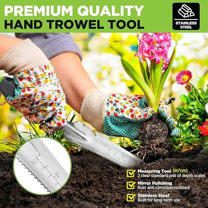 WORKPRO Hand Weeder Puller, 5-in-1 Stainless Steel Garden Trowel with Soft Handle, Gardening Weeding Tool for Easy Weeder Removal, Planting, Weeding, Flower & Vegetable Care in Garden Lawn Yard by GreenHaven Gardens