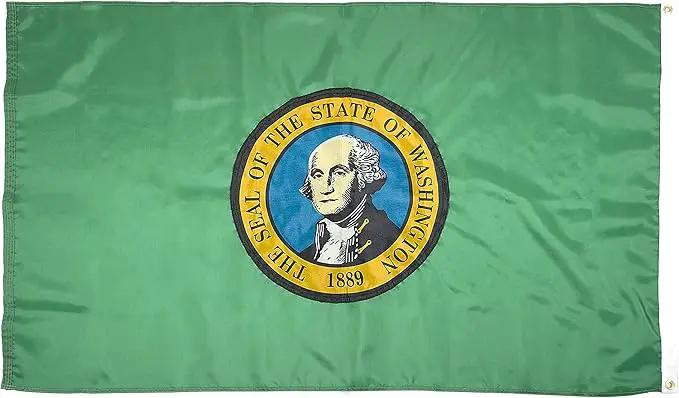 FlagSource Washington Nylon State Flag, Made in the USA, 3x5' by GreenHaven Gardens
