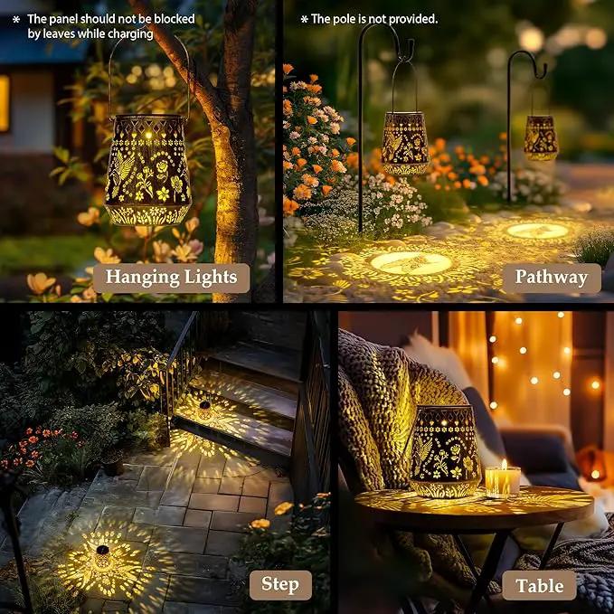 Solar Lanterns Outdoor Decor Waterproof,Hummingbird Hanging Gifts for Women, Mom, Solar Garden Lights Metal Decoration for Outside,Yard, Patio,Garden,Porch,Pool by GreenHaven Gardens