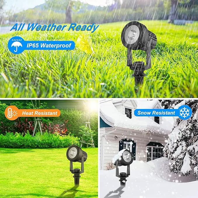 Solar Spot Lights Outdoor, Color Changing Lights RGB Landscape Lighting Waterproof Auto ON/Off Adjustable Garden Spotlight for Yard, Garden, Driveway, Pool, Lawn (6-in-1) by GreenHaven Gardens