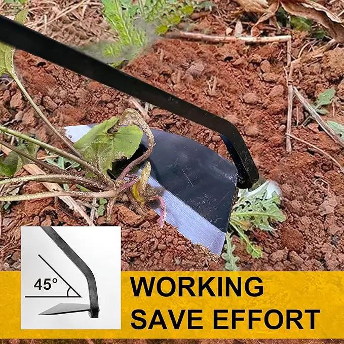 Japanese Wide Blade Gardening Tools I Premium Quality Hand Hoes/Weeding Sickle Have Very Sharp Edge for Quick Work by GreenHaven Gardens