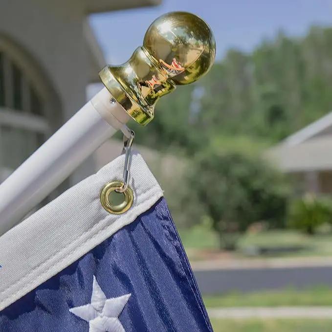 Grace Alley Flag Pole: 6 Foot Tangle Free Spinning Flag Pole. Residential or Commercial Flag Pole. Wind Resistant/Rust Free. (White) by GreenHaven Gardens