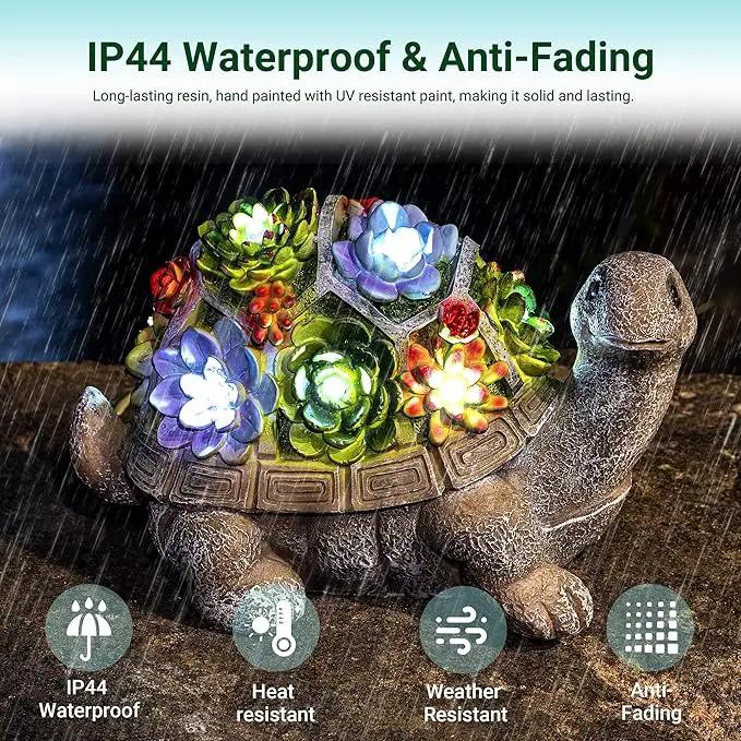 GIGALUMI 11.5 Inch Solar Garden Statues Turtle Figurine Lights for Outside Garden Decor, Yard Decorations Outdoor Housewarming Gifts for Mom, Women for Mothers Day by GreenHaven Gardens