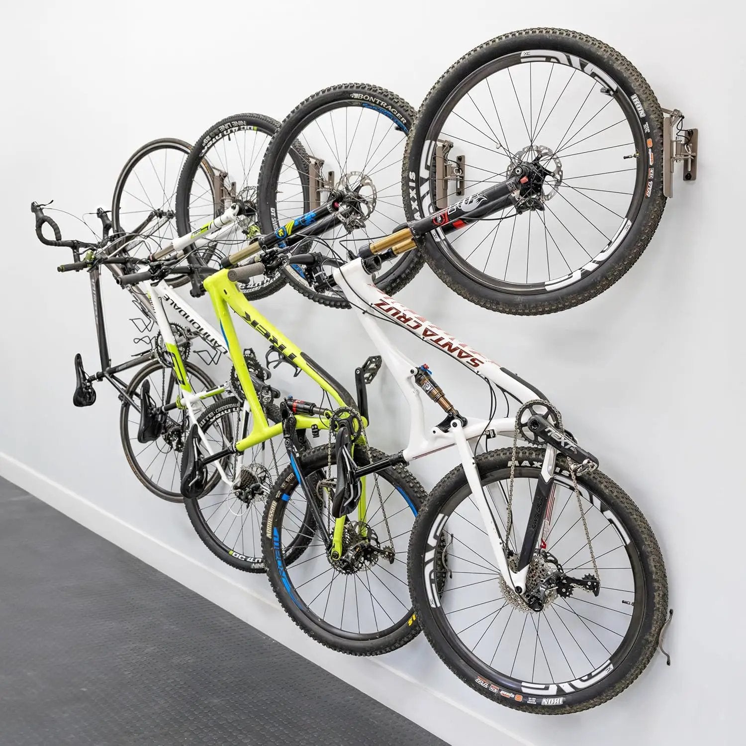 StoreYourBoard Bike Swivel Rack – Wall Mounted Garage Bike Storage, Vertical Hanger with 120° Swing Design & Stopper, Space-Saving Indoor Wall Mount – Fits Kids Bikes, BMX & More by GreenHaven Gardens