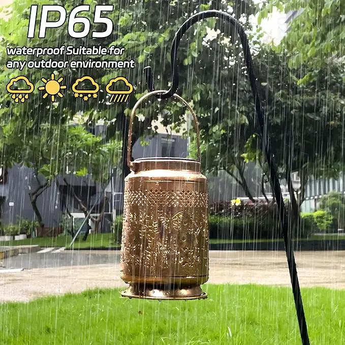 KY&BOSAM Solar Lanterns Outdoor Waterproof Hummingbird & Butterfly Lantern Garden Decor Birthday Gifts for Women Mom Metal Solar Lights Outdoor Lantern Hanging Outside for Yard Backyard Pathway Patio by GreenHaven Gardens