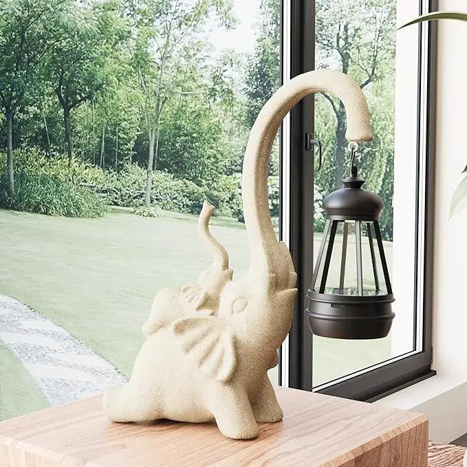 Solar Garden Statue 10 Inch Elephant Decor for Outside Yard Decoration Outdoor Unique Housewarming Gardening Birthday Gifts for Women Grandma by GreenHaven Gardens