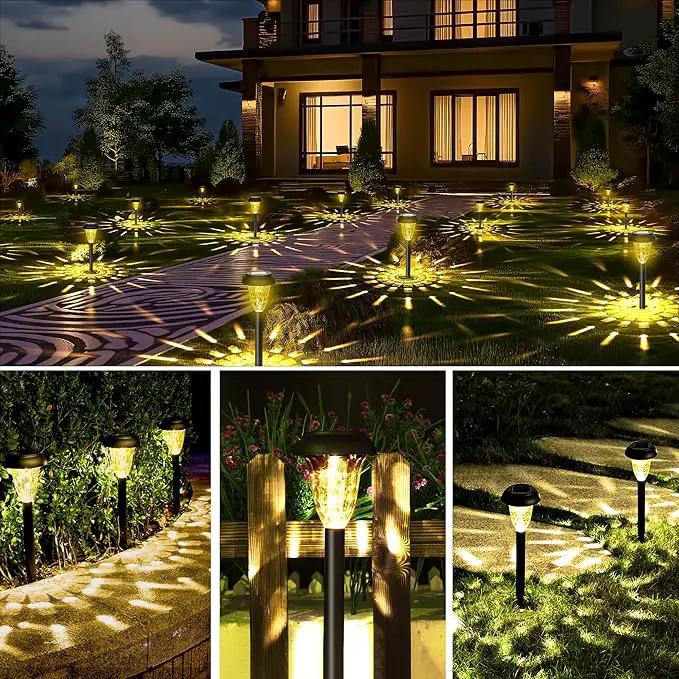 GIGALUMI 12 Pack Solar Light Outdoor Waterproof, Warm White Pathway Lights Solar Powered, Landscape Lighting, Garden Lights for Decor, Patio, Garden, Yard, Pathways, Walkway by GreenHaven Gardens
