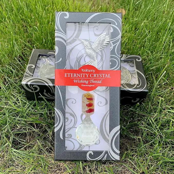 Crystal Garden Suncatcher Hanging Crystals Ornament for Window Rainbow Maker Prisms Home Decor Gift Boxed Sun Catcher Gift Idea for Mom Friends Grandma,Hummingbird by GreenHaven Gardens
