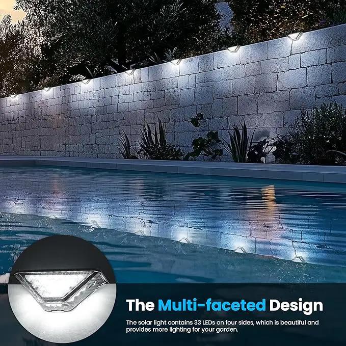 SOLPEX Solar Step Lights Outdoor,Solar Deck Lights for Outside,Two-Sided Stair Lights with 33 LEDs,Waterproof IP65 for Garden,Fence,Deck,Steps,Stair,Porch（10 Pack,Cold White） by GreenHaven Gardens