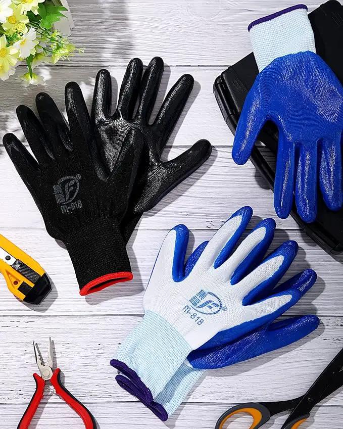 Nuogo 24 Pairs Gardening Gloves for Men Women Rubber Coated Landscaping Work Gloves Safety Work Construction by GreenHaven Gardens