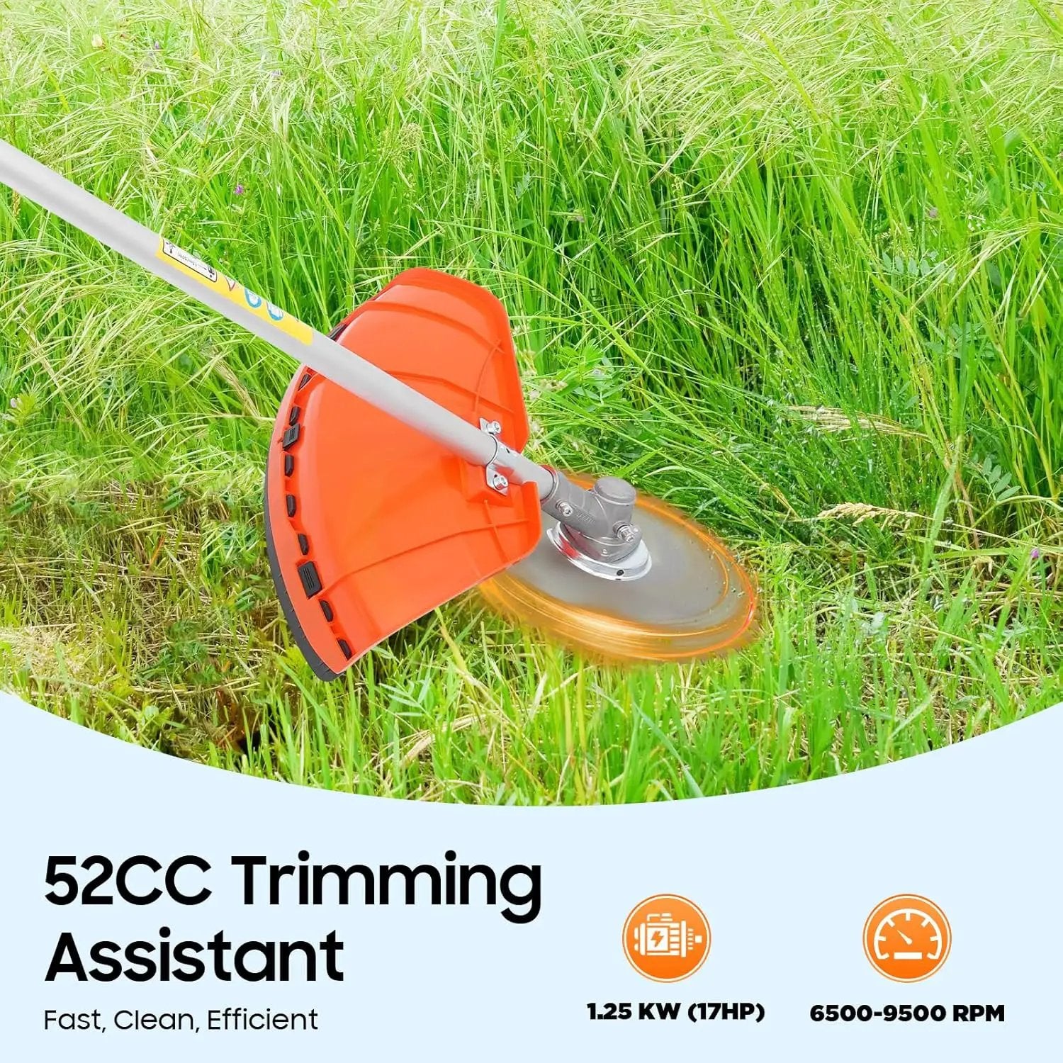 2025 New 52CC 2-Stroke Gas Weed Wacker, 5-in-1 Multi-Functional Lawn Mower Garden Hedge Trimmer String Trimmer Pole Chainsaw with Extension Pole, Weed Eater for Grass and Bush by GreenHaven Gardens