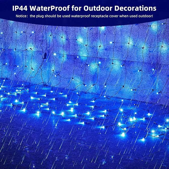 Led Net Lights Christmas Lights Outdoor Blue Christmas Net Lighting with 121Led Mini Globe Lights 5ftx5ft, Outdoor Indoor Fairy Mesh Net Lights for Christmas Trees, Bushes, Shrubs Decorations by GreenHaven Gardens