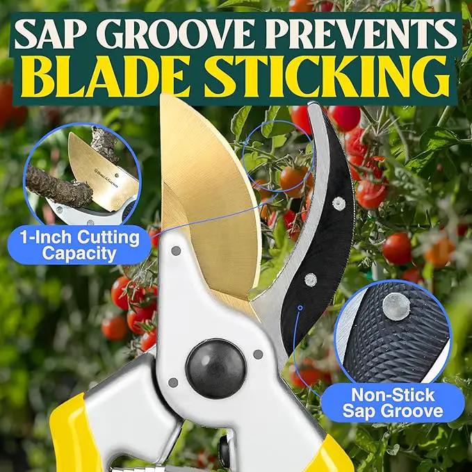 Haus & Garten ClassicPRO 8.5" Premium Titanium Bypass Garden Shears - Use as Pruners, Pruning Shears for Gardening, Hand Pruners, Handheld Garden Clippers Scissors Tool by GreenHaven Gardens
