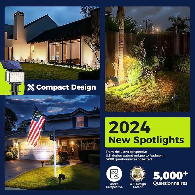 Solar Spot Lights Outdoor Waterproof for Flag, Tree, House, Garden, Yard, Landscape Spotlights for Accent Uplighting Halloween Christmas Decorations-1 Pack by GreenHaven Gardens