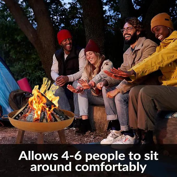 Sunnydaze 24-Inch Cast Iron Heavy-Duty Fire Pit for Outside - Wood-Burning Outdoor Fire Pit Bowl with Handles - Oxidized Finish by GreenHaven Gardens