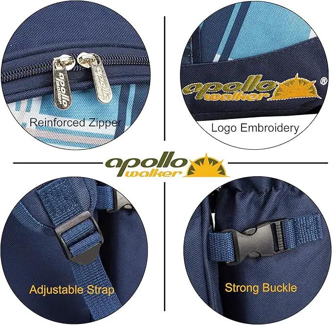 Apollo walker Picnic Backpack Set for 4 with Cooler Compartment,Detachable Bottle/Wine Holder Including Large Picnic Blanket(45"x 53") for Picnic Family and Lovers Gifts,Outdoor,BBQ Time (Blue) by GreenHaven Gardens