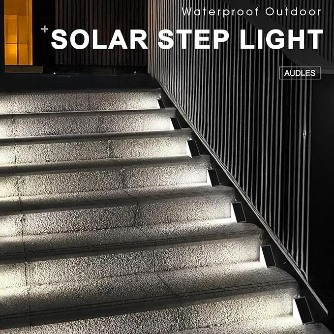 LED Solar Step Lights Waterproof Outdoor Stair Lights, Solar Deck Lights Outdoor Decor IP67 Solar Lights for Yard, Patio, Garden, Walkways, Front Door, Pathway, Driveway (8) by GreenHaven Gardens