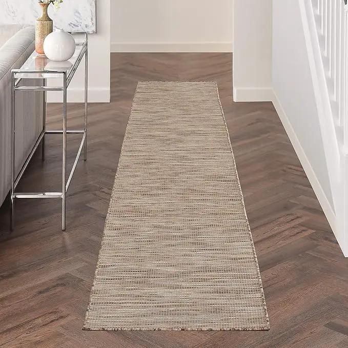 Nourison Positano Indoor/Outdoor Beige 2'2" x 10' Area Rug, Easy Cleaning, Non Shedding, Bed Room, Living Room, Dining Room, Backyard, Deck, Patio (2x10) by GreenHaven Gardens