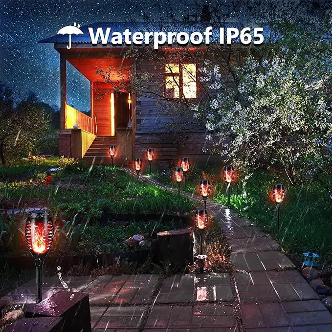 Toodour Solar Torch Flame Lights, 6 Pack Solar Lights Outdoor with Flickering Flame, Waterproof Solar Pathway Lights Landscape Decoration Lighting for Garden, Lawn, Yard, Outdoor Decor - Red by GreenHaven Gardens