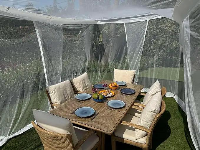 Mosquito Net for Patio 13 x 10 FT | Very Large Sizes & Fabric Designed for Outdoors | Insect House Screen Netting for Gazebo, Porch & Garden Terrace | White Outside Canopy Bug Protection by GreenHaven Gardens